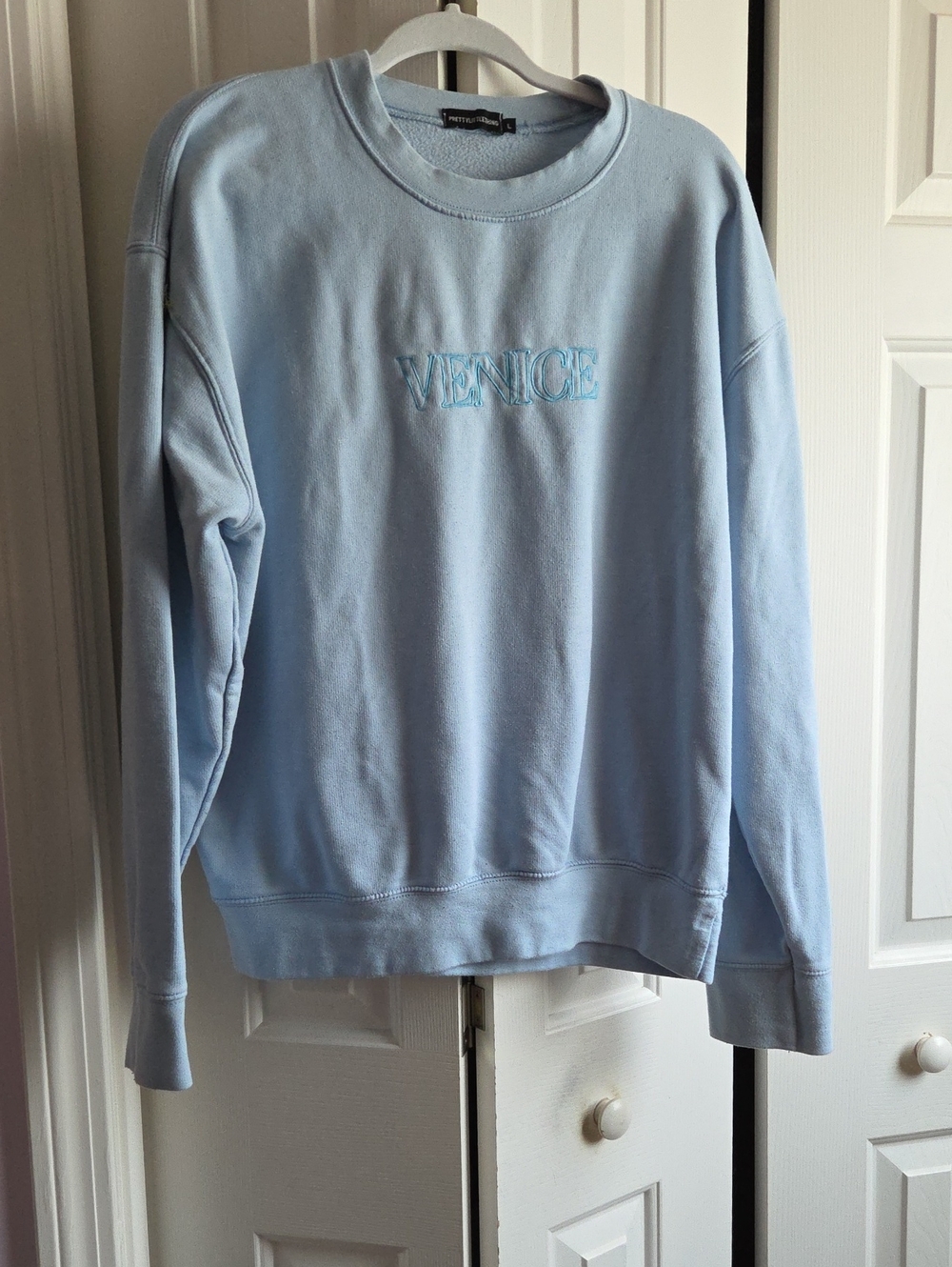 Venice Embroidered Light Blue Sweatshirt